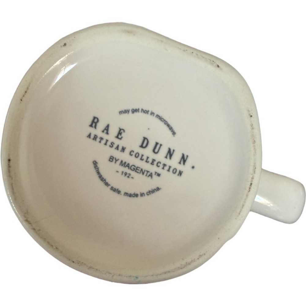 Rae Dunn PUMPKIN EVERYTHING Coffee Mug White Orange Interior Fall Autumn - Picture 4 of 5